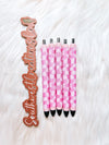 Pink Wavy Check Pen