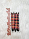 Brown Plaid Pen