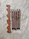 Rose Gold Leopard Pen