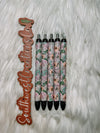 Peach Floral Pen