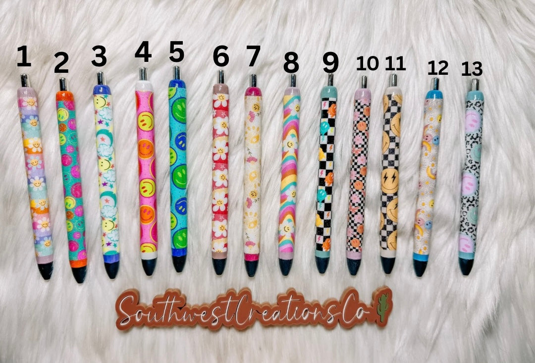 Retro Smiley Pens