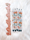 Cream Floral Pen